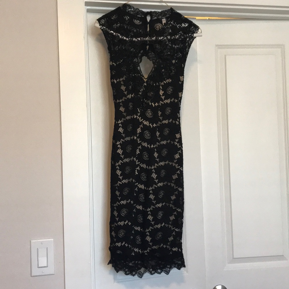 Black Open-back Lace dress